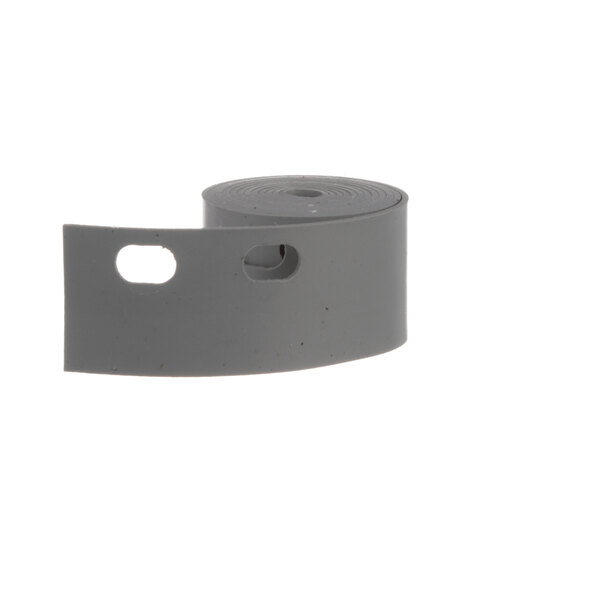 A gray rubber circular band with a hole in the middle.