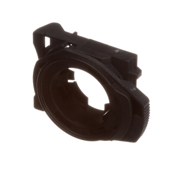 An Accutemp black plastic lock ring with a hole.