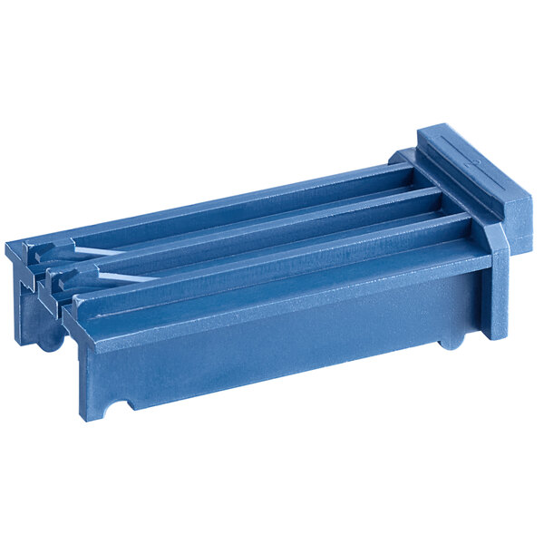 A blue plastic Edlund Slidebar Universal Base Insert with a white handle.