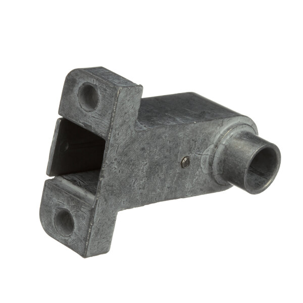 A Wells hinge bracket with two holes in it.