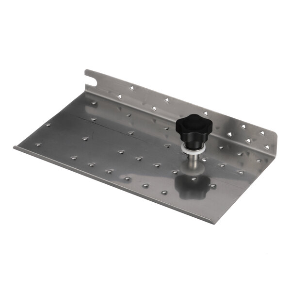 A Vollrath spiked plate assembly with a black knob on it.