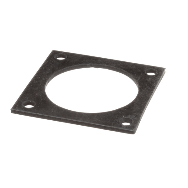 A black square Groen rubber gasket with holes.