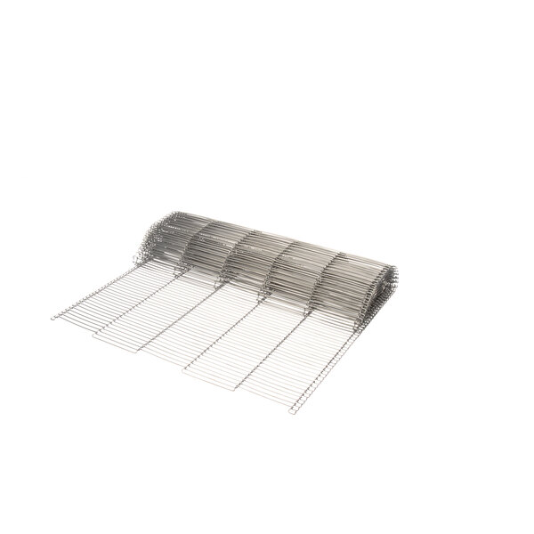 A wire mesh Middleby Marshall conveyor belt on a white background.