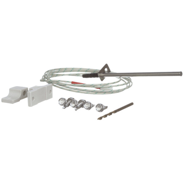 A Merrychef thermocouple with a metal rod and cable.
