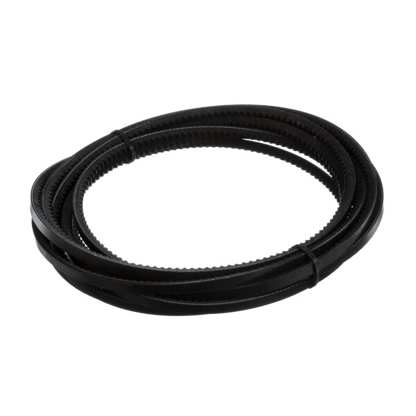 Three black rubber belts for laundry machines.