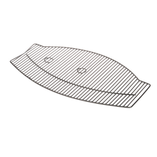 A metal Franke drip tray grill with a fish shape on it.