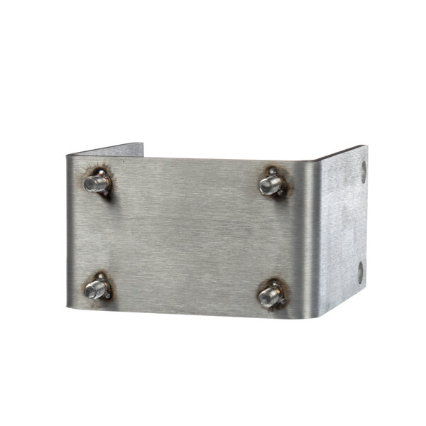 A metal plate with screws for a Groen Z012813 Hinge Bracket.