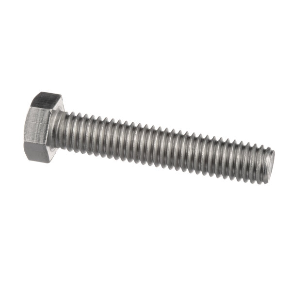 A close-up of a Blakeslee stainless steel hex head bolt.