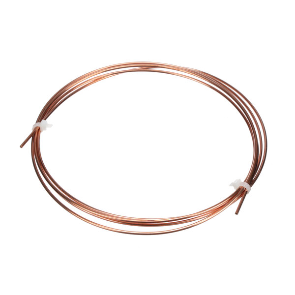 A close-up of a copper wire coil.