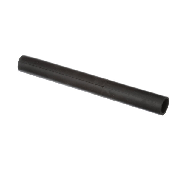 A black tube with a long handle on a white background.