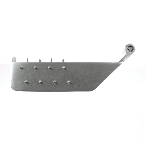 A Univex feed grip metal bracket with holes.