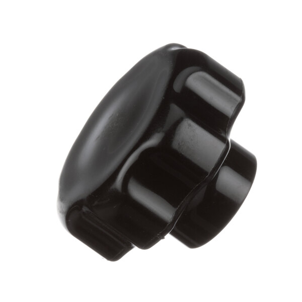 A black plastic Globe Chute Support Knob.