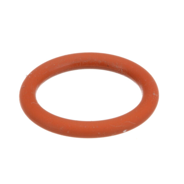 A round orange rubber O-ring.