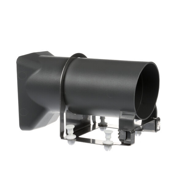 A black tube with a metal holder for a Follett Corporation Chute.