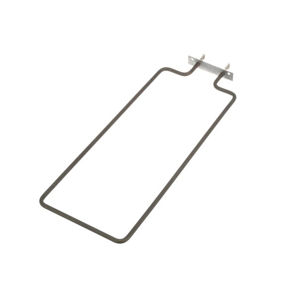 A white rectangular metal plate with a small hole in it.