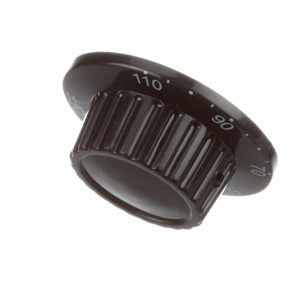 A black Doyon Baking Equipment proofer heat knob with white numbers.