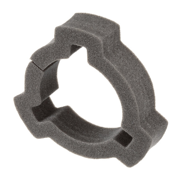 A grey foam ring with holes.