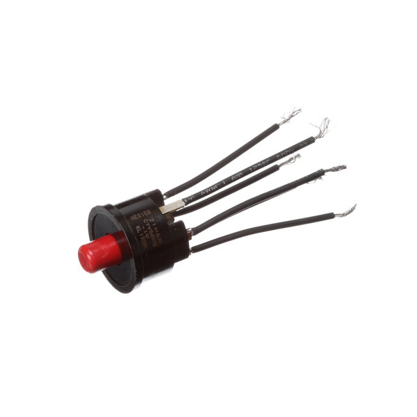 A round black and red Salvajor KL3003 overload device with red and black wires.