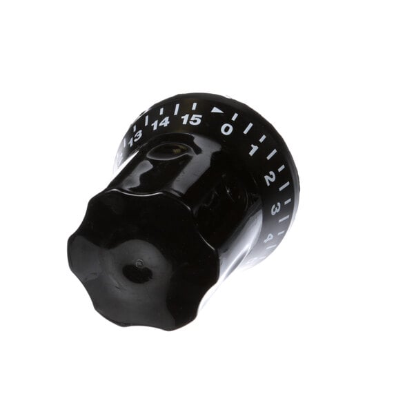 A black Globe adjustment knob with numbers on it.