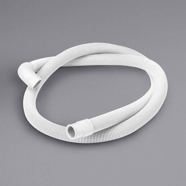 A white flexible hose with a small end.
