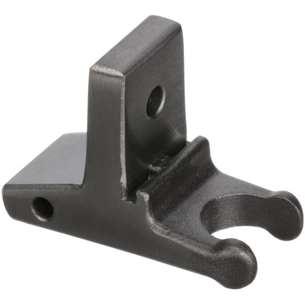 A black metal Edlund knife holder bracket with an open hole.
