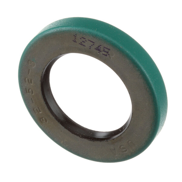 A green rubber Blakeslee shaft seal with a green ring.