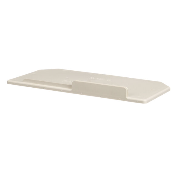 A white rectangular plastic collecting plate with a lid on top.