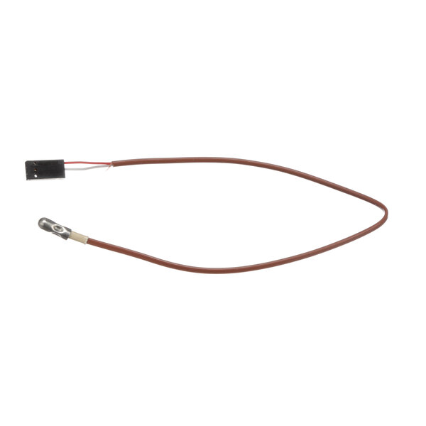A brown Antunes thermocouple cable with a red and white wire and connector.