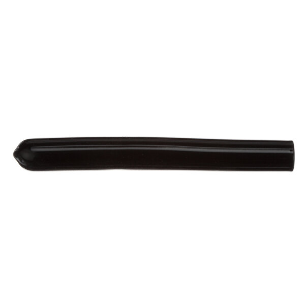 A black rectangular door handle cover with a white stripe.
