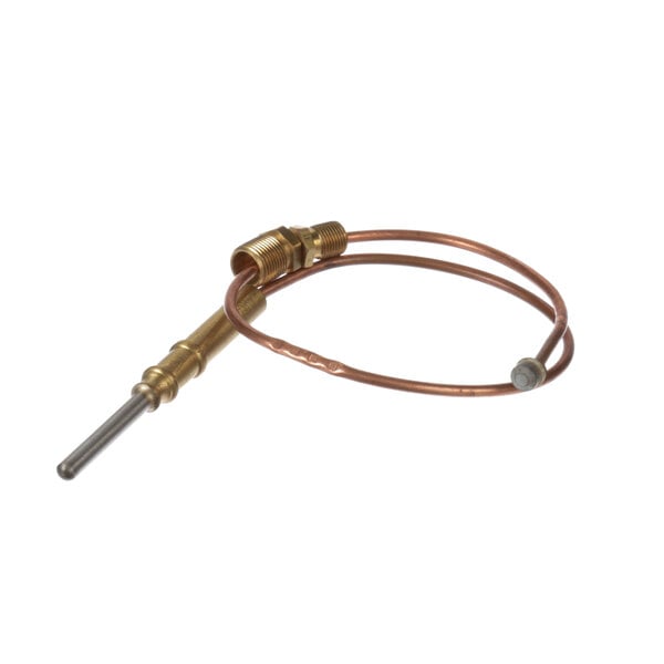 An 18-inch copper thermocouple with a metal tube.