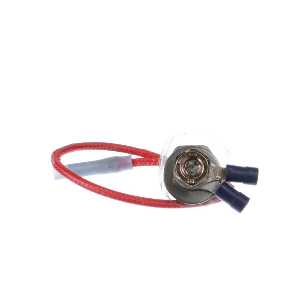 A red and white diode solder assembly with a small red and white connector.