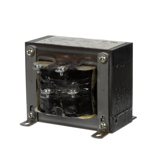 A Cleveland KE53838-32 transformer with a black metal casing and black cover