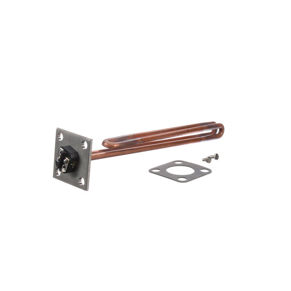 A copper Hatco heating element with screws.