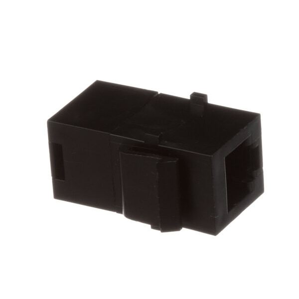 A black rectangular Delfield RJ-12 connector with a hole.
