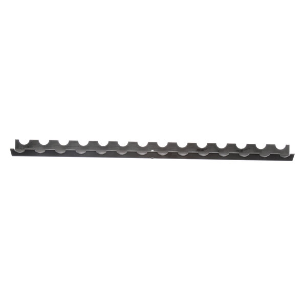 A black metal Garland rod support with holes.
