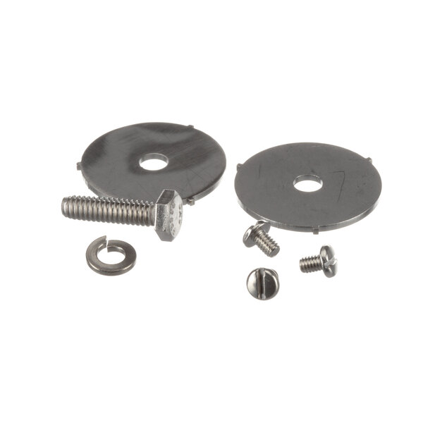 A Blodgett blower wheel upgrade with two screws and nuts.