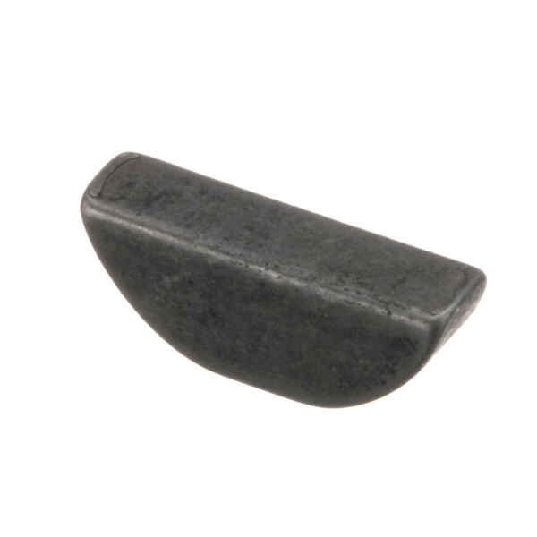 A black rectangular woodruff key on a white background.