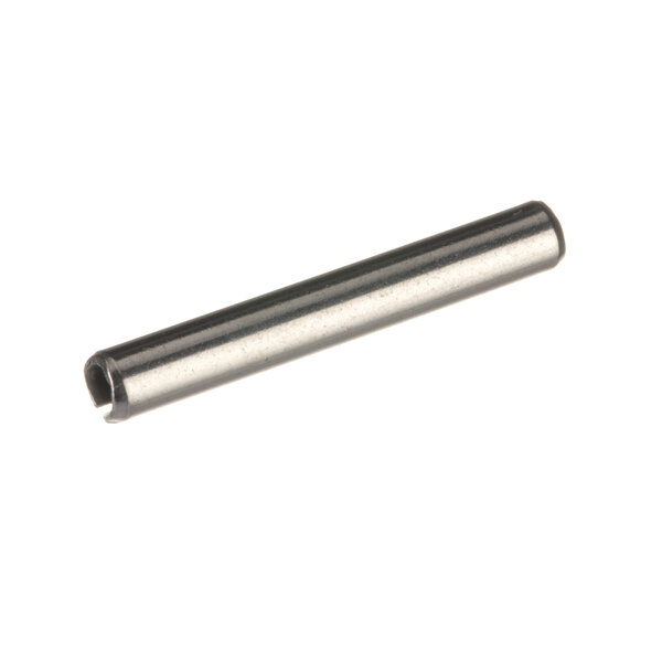 A close-up of a stainless steel Hobart roll pin.