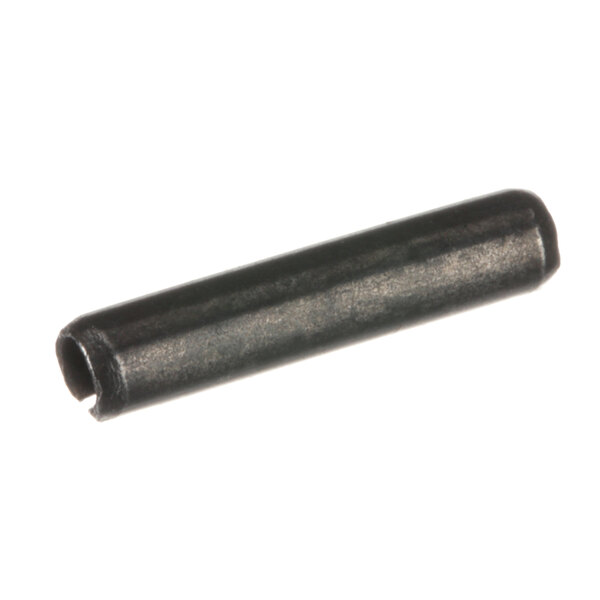 A close-up of a black metal Hobart roller pin.