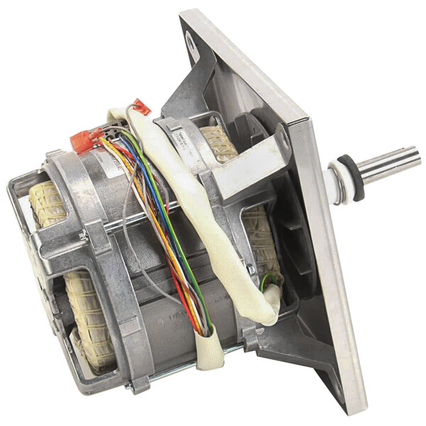 The service motor kit for an Alto-Shaam combi oven with colored wires attached to a metal motor.