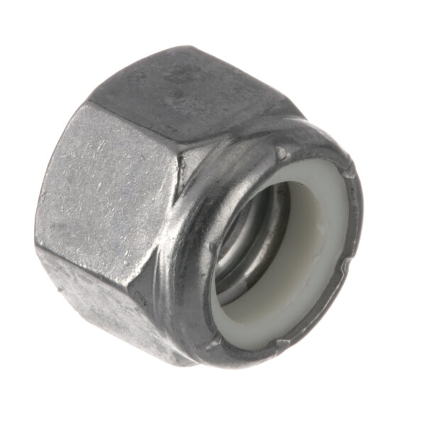 A close-up of a Vulcan Stop Nut with a white metal cap.