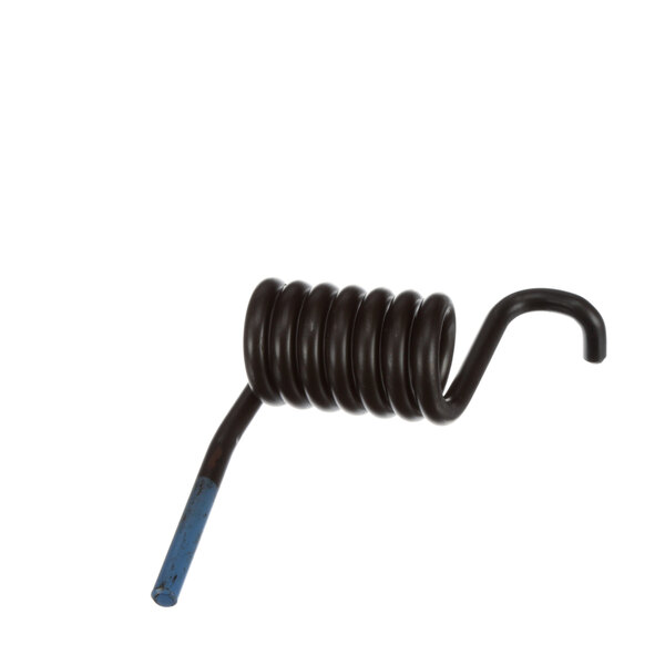 A black coil with a blue tube.