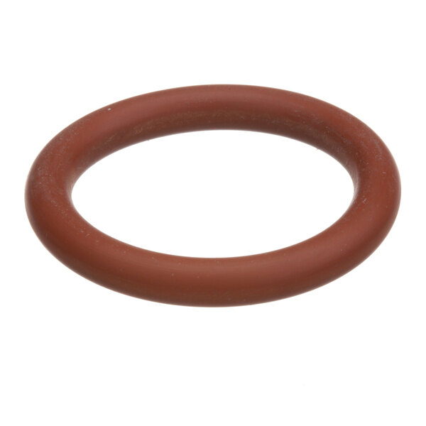 A brown round rubber o-ring with a round opening.