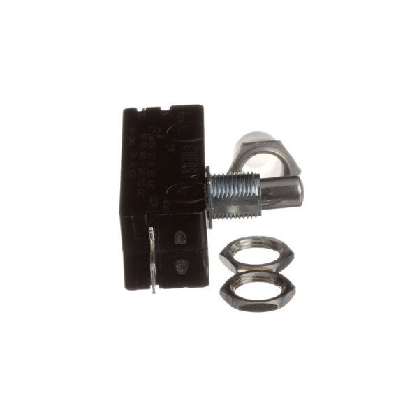 A black and silver metal Antunes Interlock Bypass Kit with two nuts and a ring.