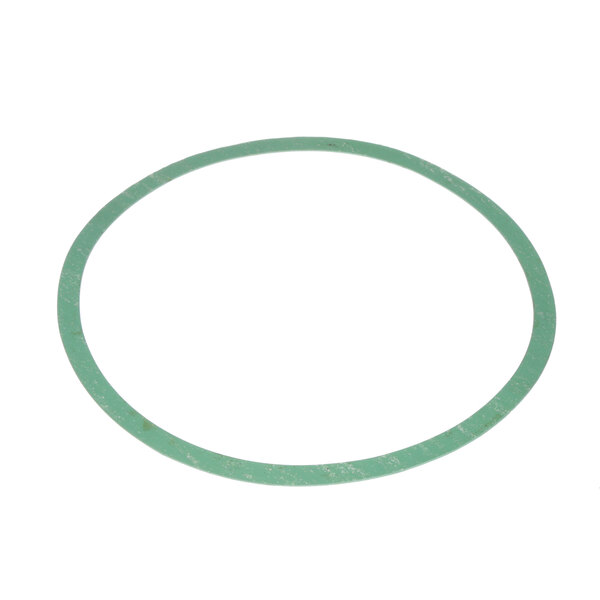 A green rubber gasket with a white background.