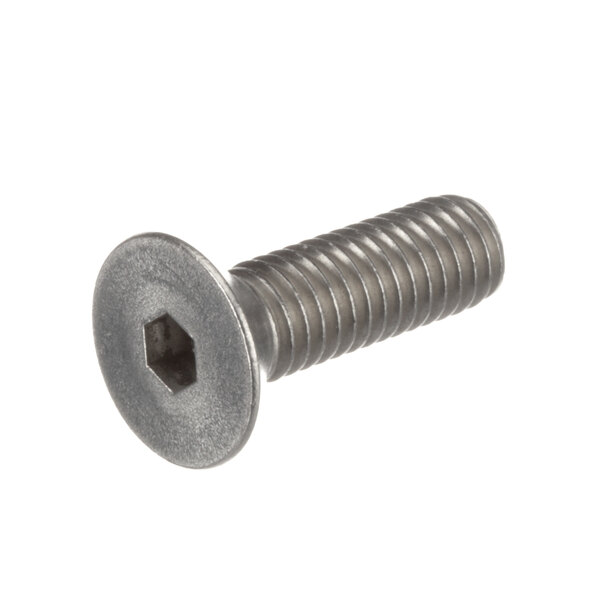 An 18-8 stainless steel Cleveland hex head screw with a flat tip.