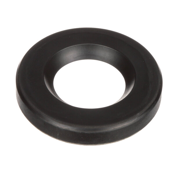 A black round rubber seal with a hole in the middle.