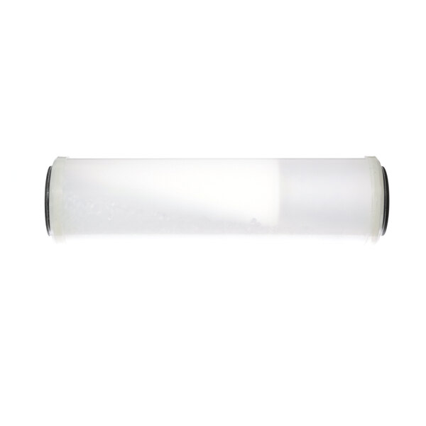 An Everpure Sr10 filter cartridge with a black cap on a white tube.