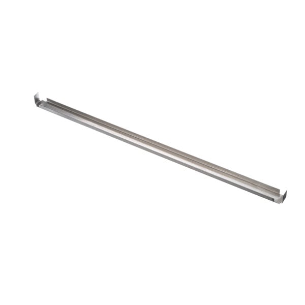 A Randell stainless steel drawer pan divider with long thin metal rods.