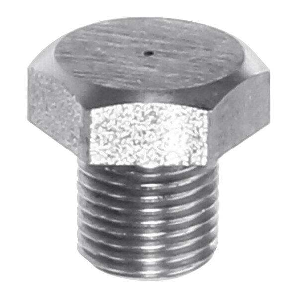 A silver Cleveland nozzle with a threaded nut.